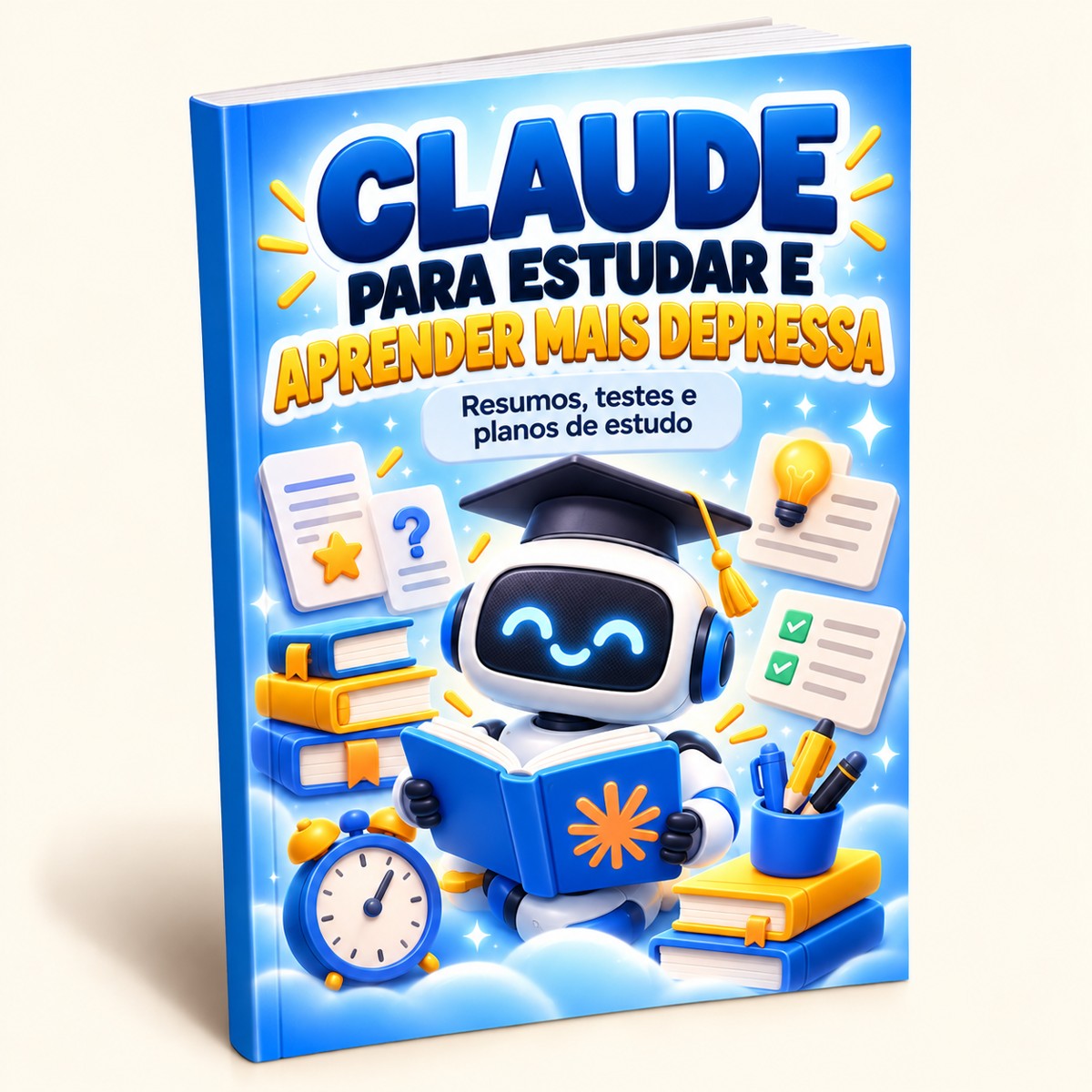 Capa do ebook Claude para Estudar e Aprender Mais Depressa