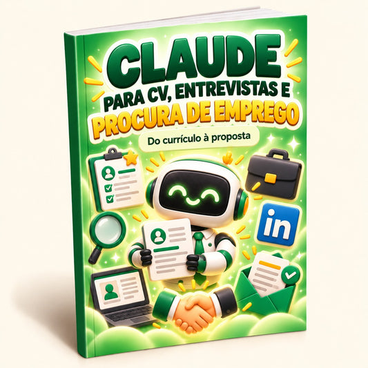 Capa do ebook Claude para CV, Entrevistas e Procura de Emprego